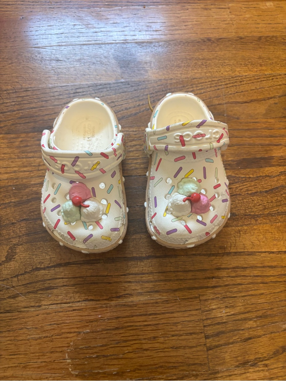Kids Crocs with Sprinkles and Ice Cream Charms